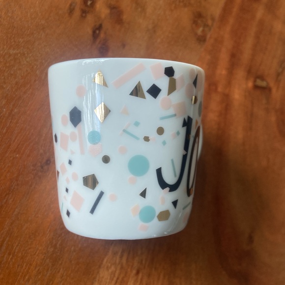 Starbucks espresso cup mini mug 3 oz white gold confetti joy celebration rare - Picture 4 of 10